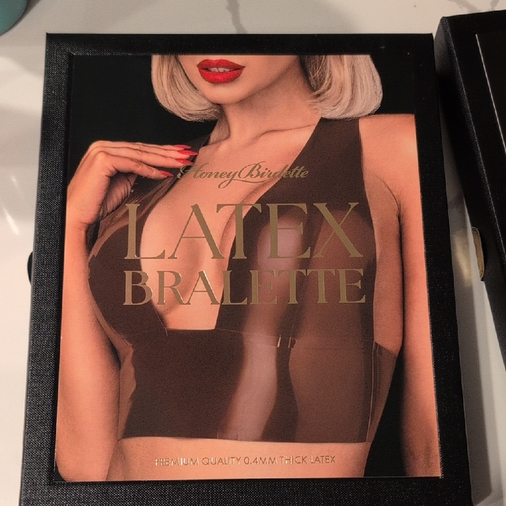 Honey Birdette Chocolate Latex Bralette